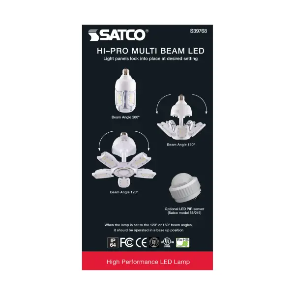 30 Watt LED HID Replacement - 2700K - Medium base - Adjustable Beam Angle - Type B Ballast Bypass -100-277 Volt - Image 6