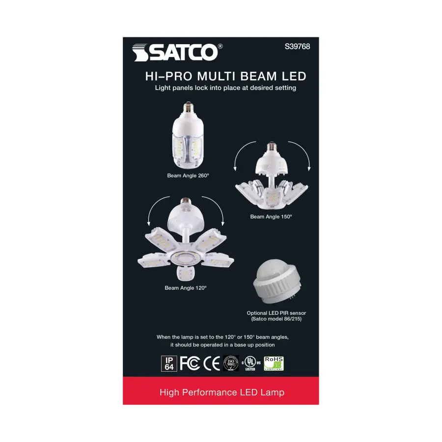 30 Watt LED HID Replacement - 2700K - Medium base - Adjustable Beam Angle - Type B Ballast Bypass -100-277 Volt - Image 6