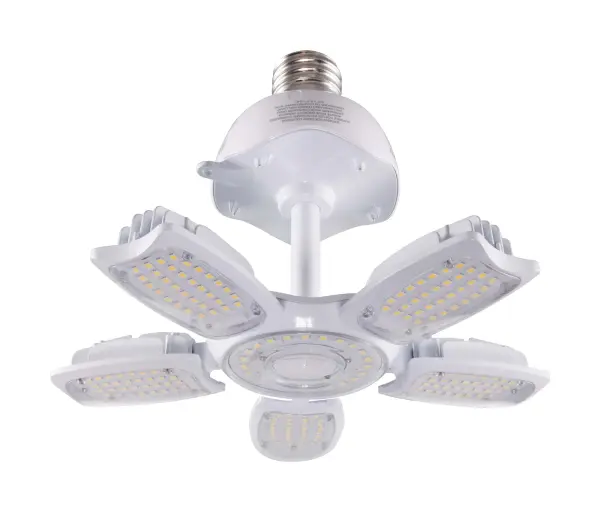 The SATCO 75W, HID replacement LED lamp offers natural light, optional add on sensor, and an adjustable(120, 150, 260) beam spread. The lamp features built in surge Protection with a mogul extended base. Suitable for outdoor pole lamps, this high lumen lamp provides superior illumination. - alternate view