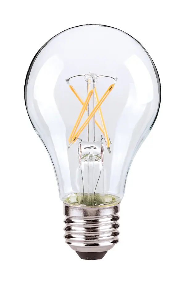 8 Watt A19 LED Filament - Clear Finish - Medium base - 2700K - 120 Volt - Image 1
