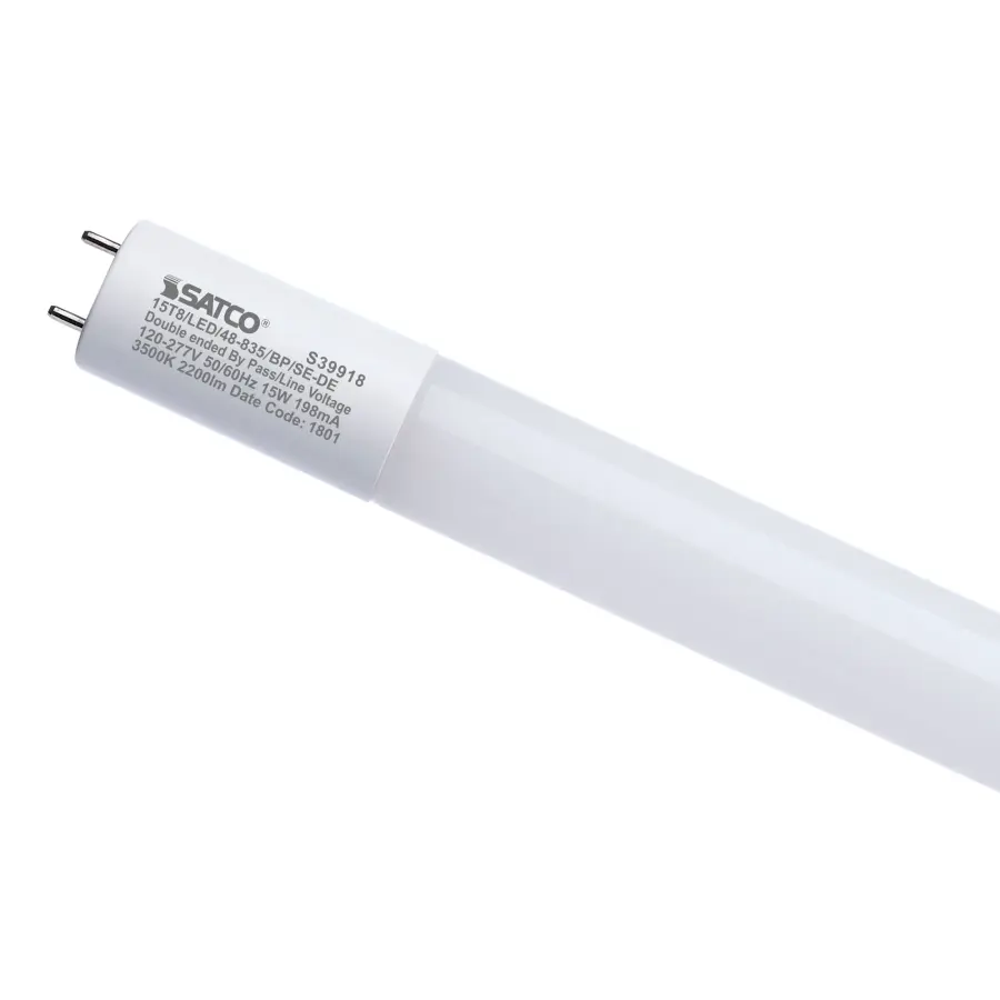 15 Watt 4 Foot T8 LED - 3500K CCT - Medium Bi Pin Base - Ballast Bypass - Single or Double Ended Wiring - 120-277 Volt - Image 1