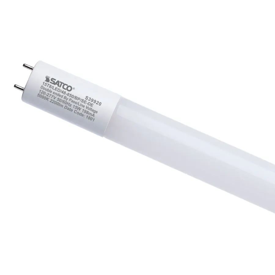 15 Watt 4 Foot T8 LED - 5000K CCT - Medium Bi Pin Base - Ballast Bypass - Single or Double Ended Wiring - 120-277 Volt - Image 1