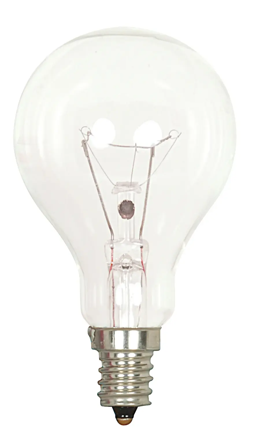40 Watt A15 Incandescent - Clear - Appliance Lamp - 1000 Average rated hours - 420 Lumens - Candelabra base - 130 Volt - Image 1