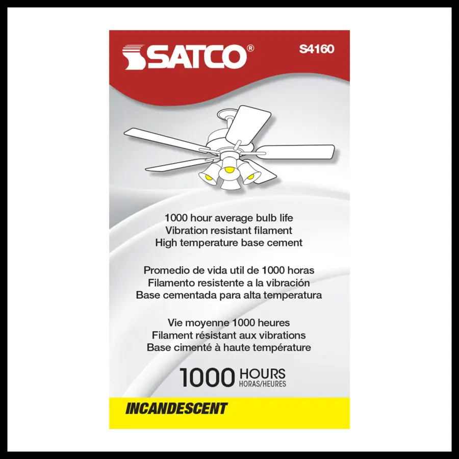 40 Watt A15 Incandescent - Clear - Appliance Lamp - 1000 Average rated hours - 420 Lumens - Candelabra base - 130 Volt - Image 4