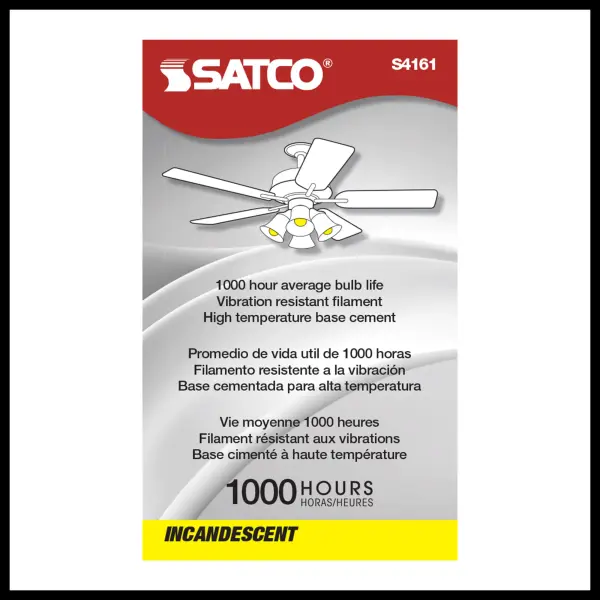 40 Watt A15 Incandescent - Frost - Appliance Lamp - 1000 Average rated hours - 420 Lumens - Candelabra base - 130 Volt - Image 4