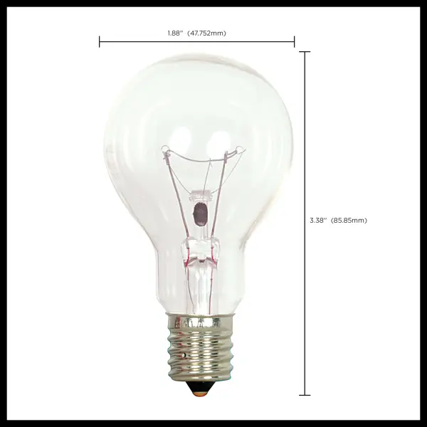 40 Watt A15 Incandescent - Clear - Appliance Lamp - 1000 Average rated hours - 420 Lumens - Intermediate base - 130 Volt - Image 9