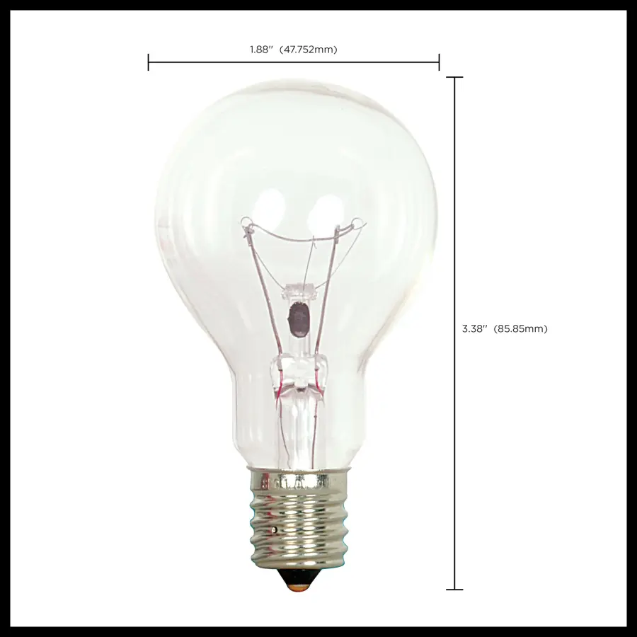 40 Watt A15 Incandescent - Clear - Appliance Lamp - 1000 Average rated hours - 420 Lumens - Intermediate base - 130 Volt - Image 9