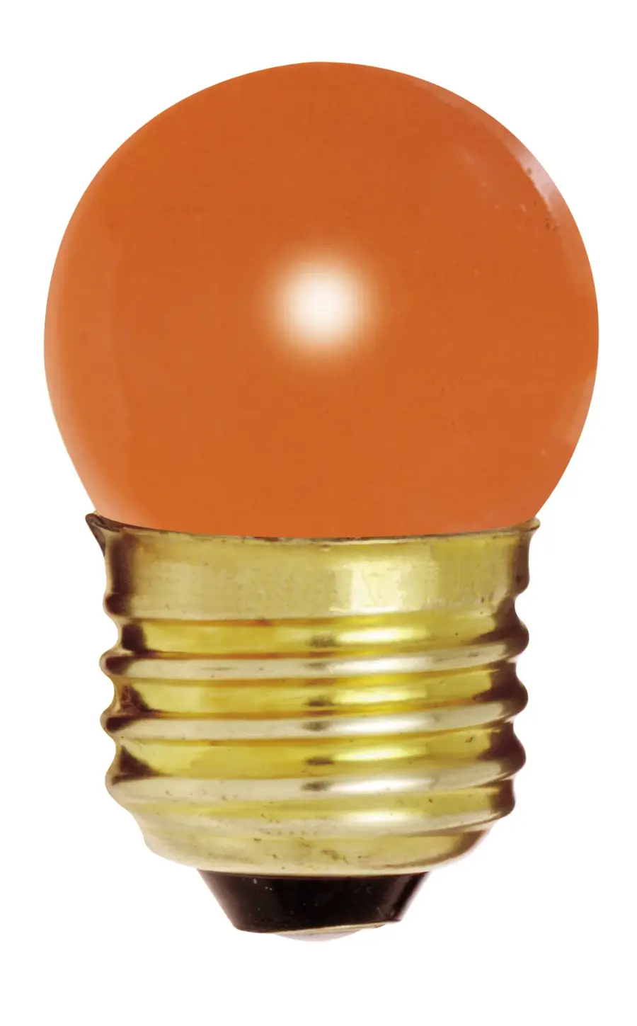 7.5 Watt S11 Incandescent - Ceramic Orange - 2500 Average rated hours - Medium base - 120 Volt - Carded