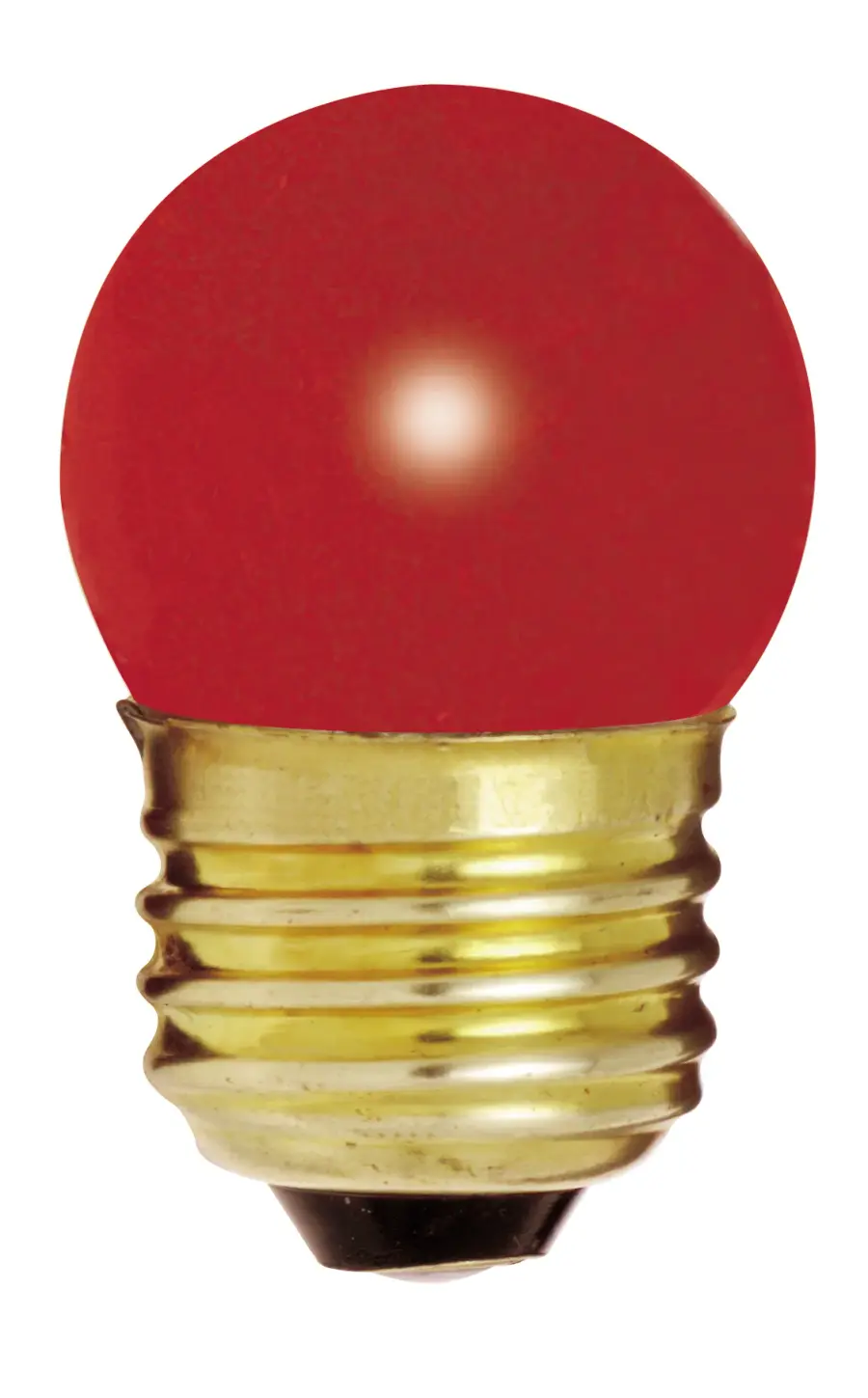 7.5 Watt S11 Incandescent - Ceramic Red - 2500 Average rated hours - Medium base - 120 Volt - Carded