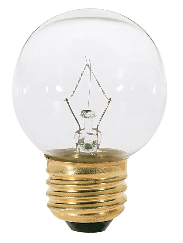 25 Watt G16 1/2 Incandescent - Clear - 1500 Average rated hours - 220 Lumens - Medium base - 120 Volt - Carded