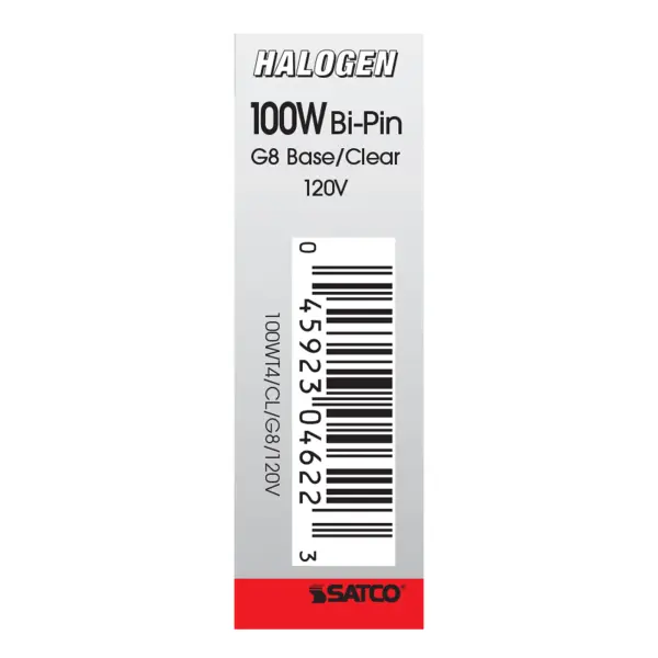 100 Watt - Halogen - T4 - Clear - 2000 Average rated hours - 1700 Lumens - Bi Pin G8 base - 120 Volt - Image 4