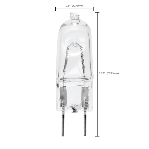 100 Watt - Halogen - T4 - Clear - 2000 Average rated hours - 1700 Lumens - Bi Pin G8 base - 120 Volt - Image 8