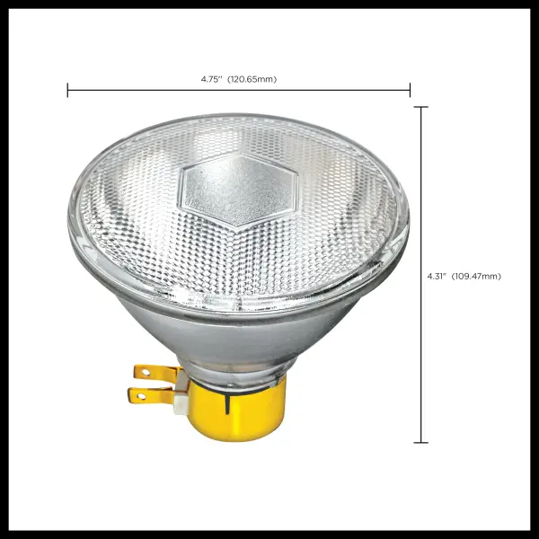 90 Watt - Halogen - PAR38 - Clear - 2500 Average rated hours - 1310 Lumens - Medium Side Prong base - 120 Volt - Image 9