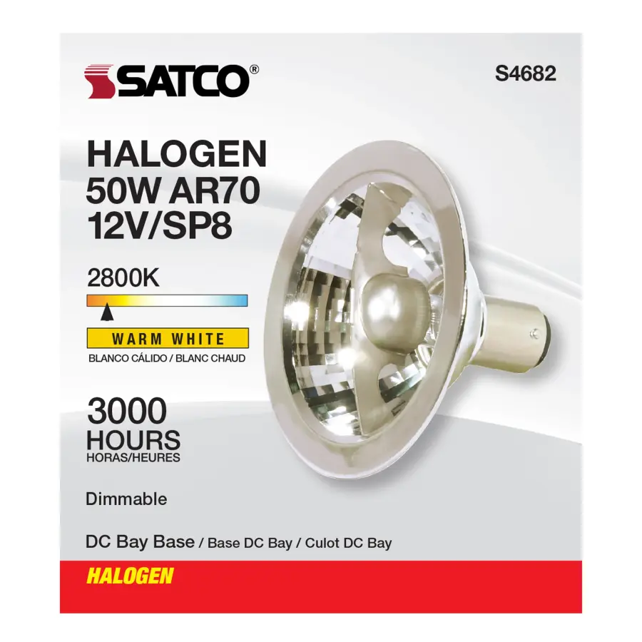 50 Watt - Halogen - AR70 - 3000 Average rated hours - DC Bay base - 12 Volt - Image 2