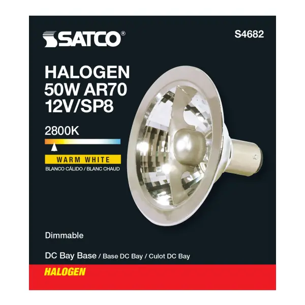50 Watt - Halogen - AR70 - 3000 Average rated hours - DC Bay base - 12 Volt - Image 3