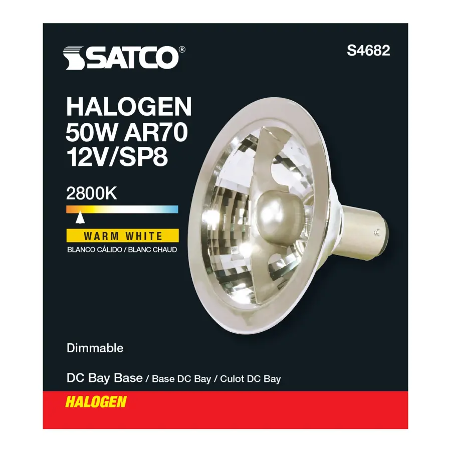 50 Watt - Halogen - AR70 - 3000 Average rated hours - DC Bay base - 12 Volt - Image 3