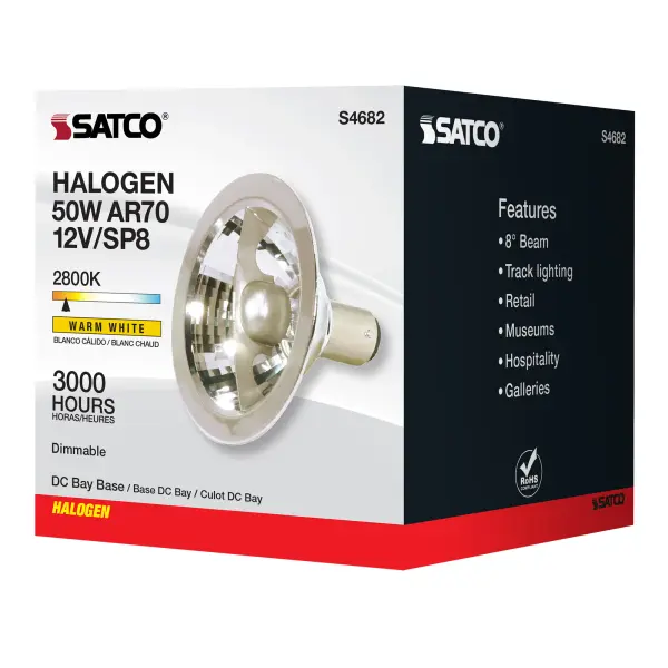 50 Watt - Halogen - AR70 - 3000 Average rated hours - DC Bay base - 12 Volt - Image 5