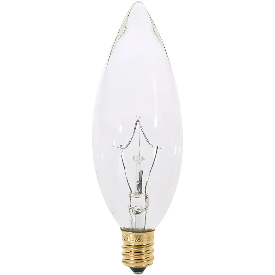 25 Watt BA9 1/2 Incandescent - Clear - 1500 Average rated hours - 220 Lumens - European base - 120 Volt - 2-Card