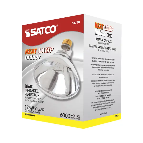 125 Watt R40 Incandescent - Clear Heat - 6000 Average rated hours - Medium base - 120 Volt - Image 6