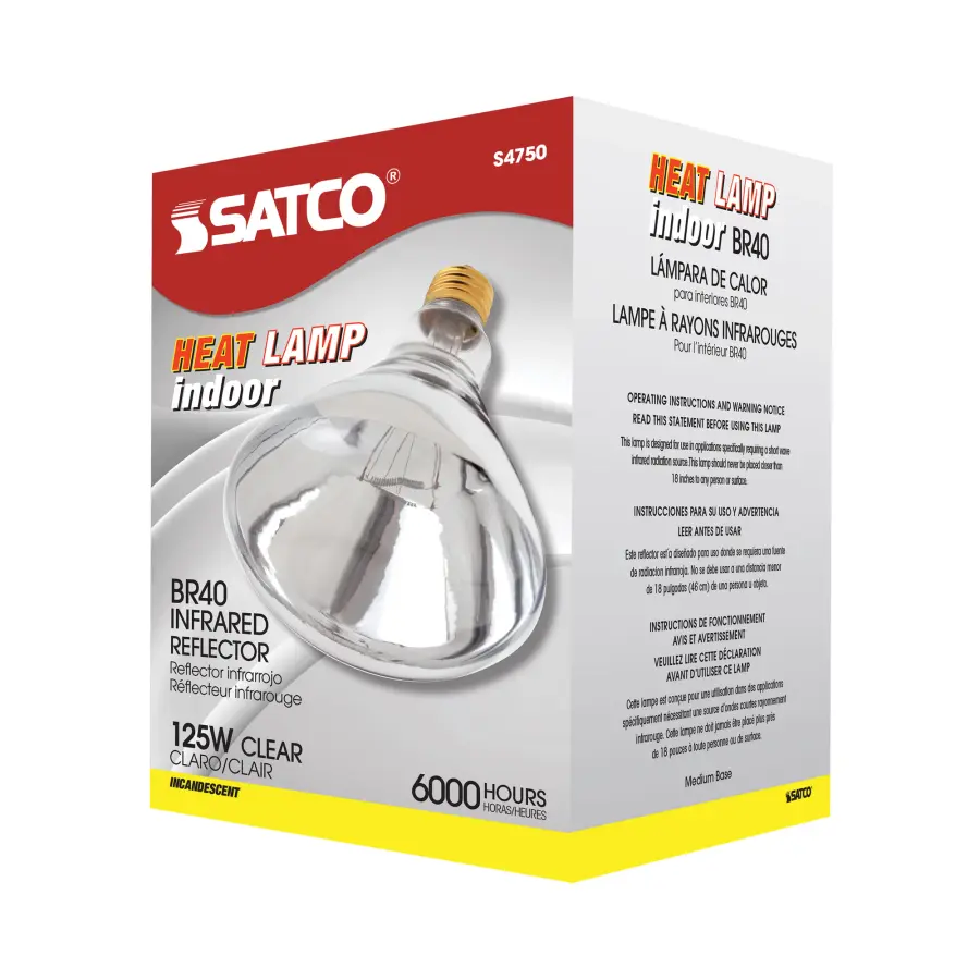 125 Watt R40 Incandescent - Clear Heat - 6000 Average rated hours - Medium base - 120 Volt - Image 6