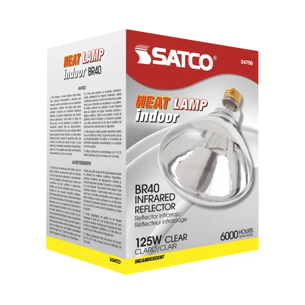125 Watt R40 Incandescent - Clear Heat - 6000 Average rated hours - Medium base - 120 Volt - Image 7