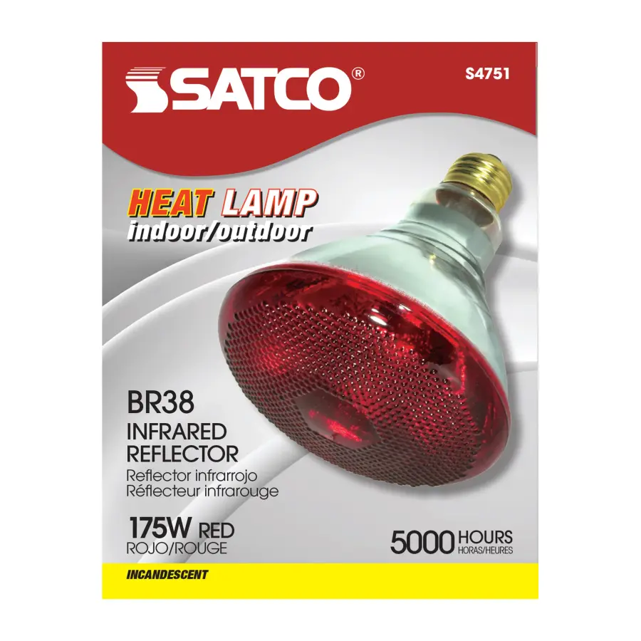 175 Watt BR38 Incandescent - Red Heat - 5000 Average rated hours - Medium base - 120 Volt - Image 2