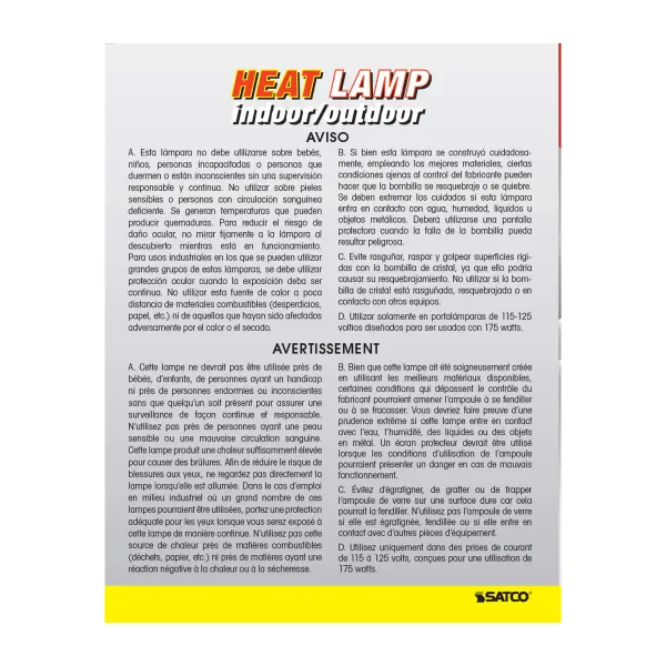 175 Watt BR38 Incandescent - Red Heat - 5000 Average rated hours - Medium base - 120 Volt - Image 5