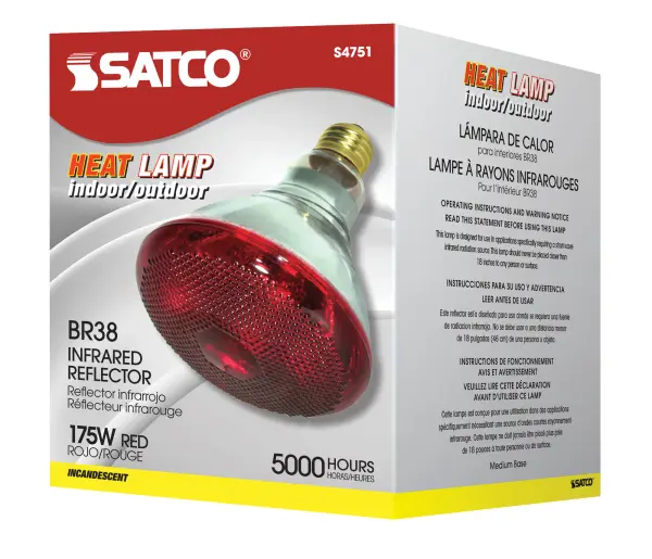 175 Watt BR38 Incandescent - Red Heat - 5000 Average rated hours - Medium base - 120 Volt - Image 6