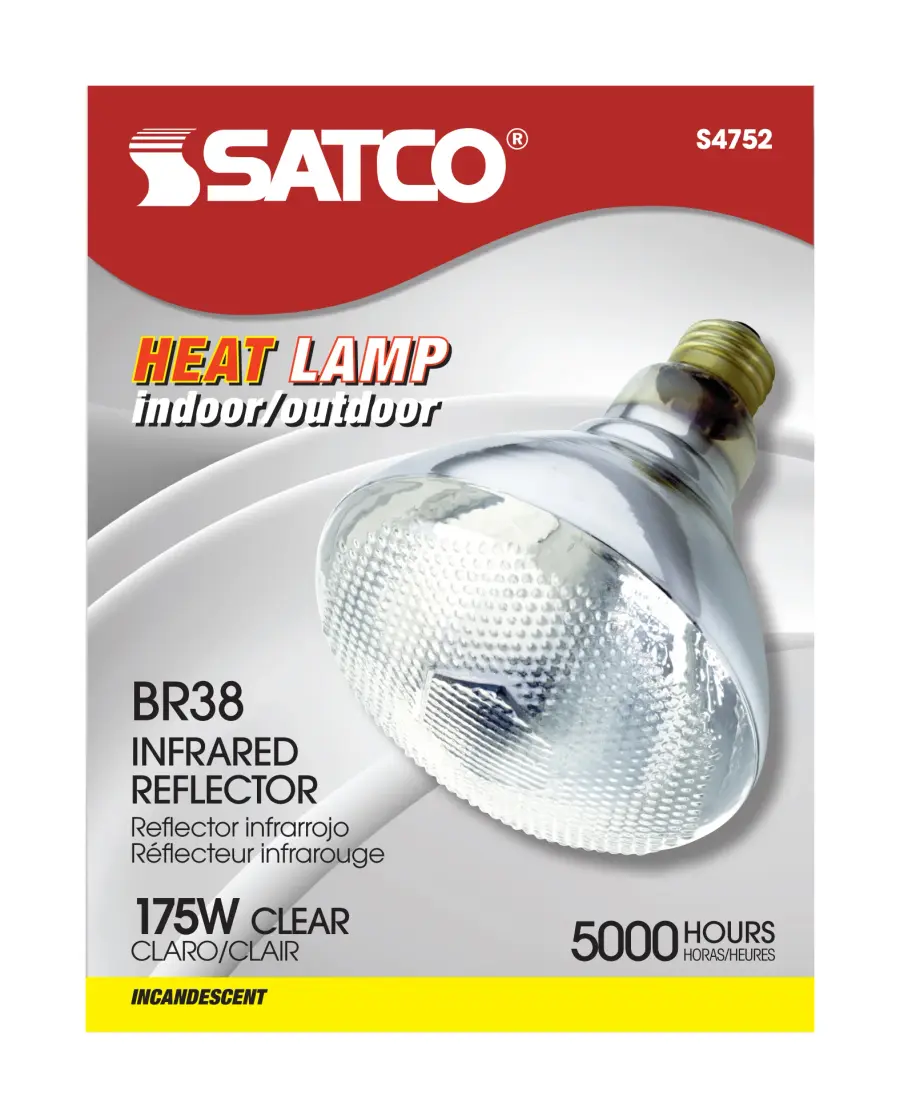 175 Watt BR38 Incandescent - Clear Heat - 5000 Average rated hours - Medium base - 120 Volt - Image 5