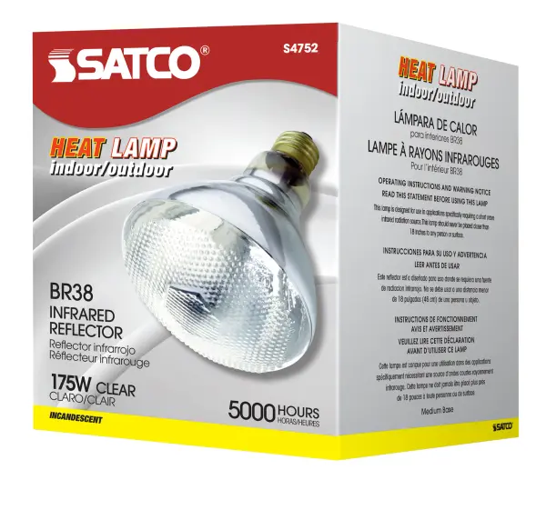 175 Watt BR38 Incandescent - Clear Heat - 5000 Average rated hours - Medium base - 120 Volt - Image 6