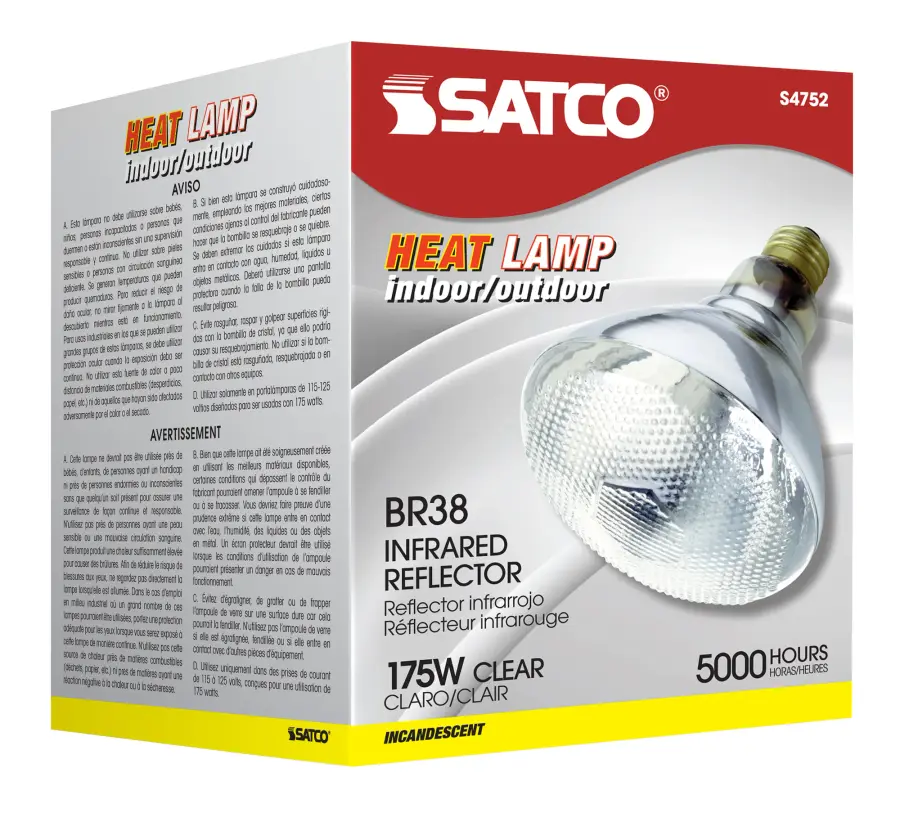 175 Watt BR38 Incandescent - Clear Heat - 5000 Average rated hours - Medium base - 120 Volt - Image 7