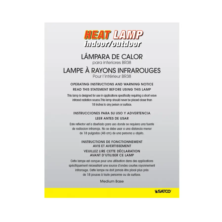 125 Watt BR38 Incandescent - Clear Heat - Medium Base - 120 Volt - Image 4