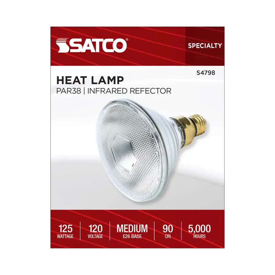 125 Watt PAR38 Incandescent - Clear Heat - Medium Base - Weatherproof - 120 Volt - Image 3