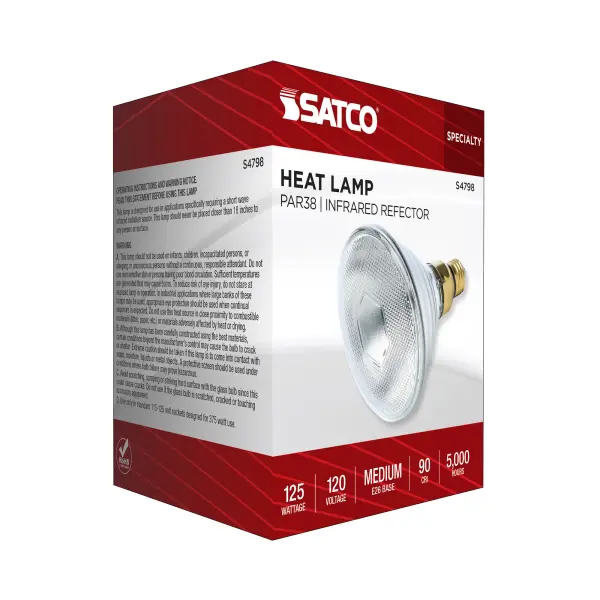 125 Watt PAR38 Incandescent - Clear Heat - Medium Base - Weatherproof - 120 Volt - Image 8
