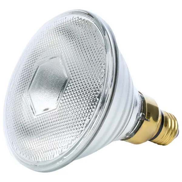SATCO NUVO offers a full line of incandescent heat lamps, providing a reliable and versatile heating solution designed to generate focused heat for a variety of applications. With four unique shapes to choose from-PAR38, BR38, R40, and BR40-these lamps combine functionality and performance to meet diverse needs. Featuring a standard E26 medium base and operating at 120 volts, they emit a comforting glow that's perfect for maintaining warmth. Available in both red and clear finishes, select models are enhanced with a shatterproof coating for added safety and durability. Engineered to emit infrared radiation, these heat lamps excel at providing targeted heat, making them ideal for keeping poultry and piglets warm in brooders, maintaining food at serving temperatures, or adding comfort to bathrooms. Their practical design and dependable performance make them an excellent choice for agricultural, commercial, and residential settings alike.