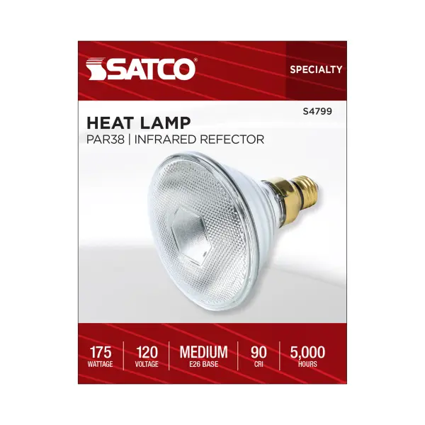 175 Watt PAR38 Incandescent - Clear Heat - Medium Base - Weatherproof - 120 Volt - Image 3