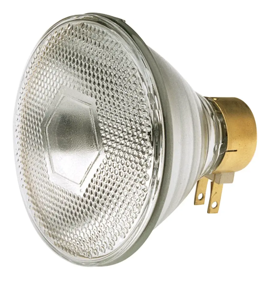 65 Watt PAR38 Incandescent - Clear - 2000 Average rated hours - 765 Lumens - Side Prong base - 120 Volt - Image 1