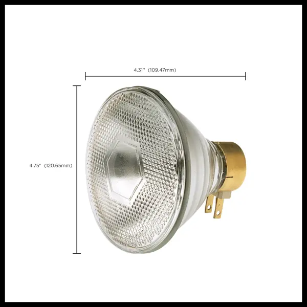 65 Watt PAR38 Incandescent - Clear - 2000 Average rated hours - 765 Lumens - Side Prong base - 120 Volt - alternate view