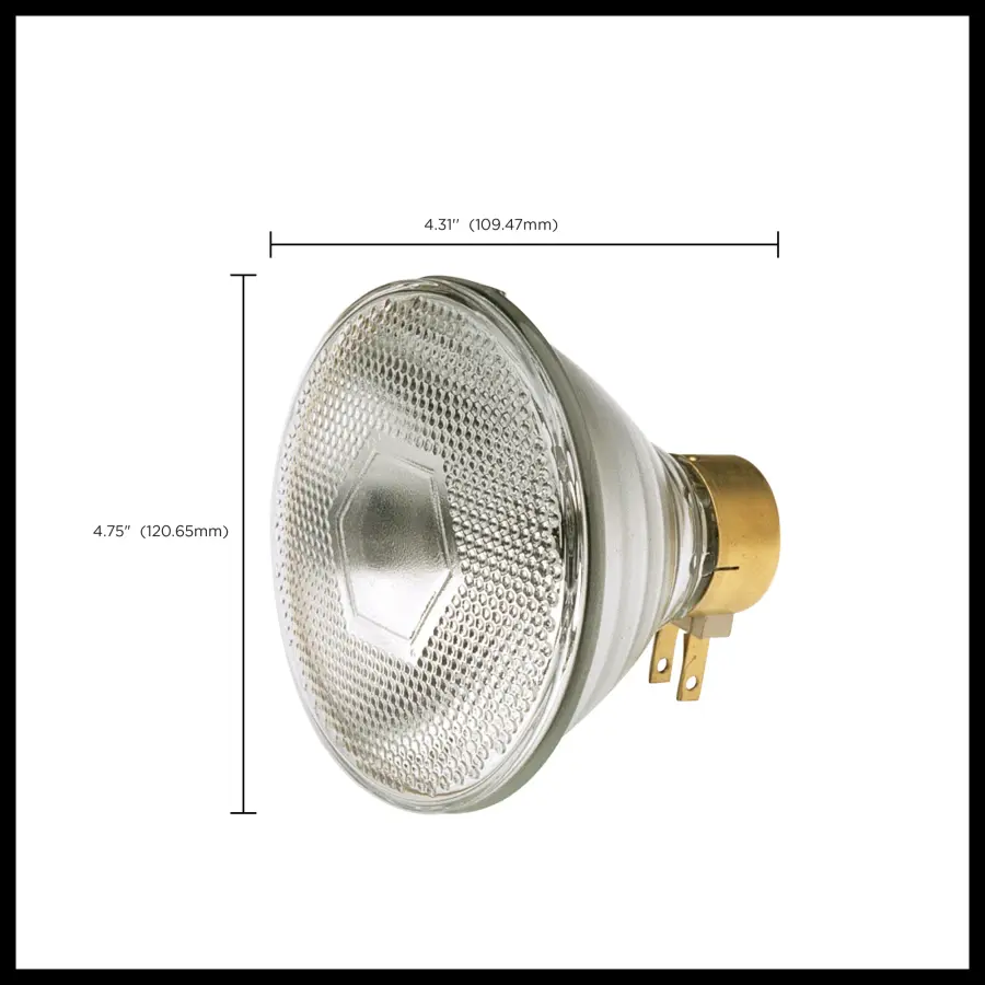 65 Watt PAR38 Incandescent - Clear - 2000 Average rated hours - 765 Lumens - Side Prong base - 120 Volt - Image 2