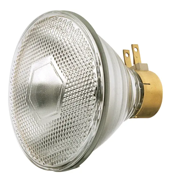 120 Watt PAR38 Incandescent - Clear - 2000 Average rated hours - 1740 Lumens - Side Prong base - 120 Volt