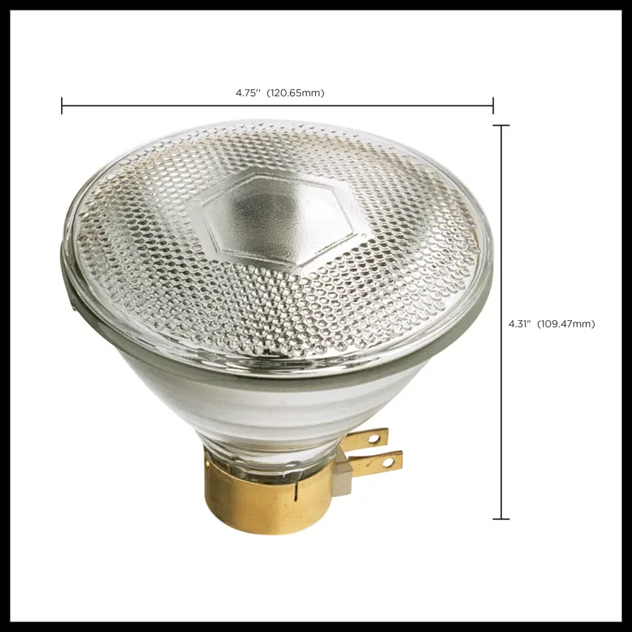 120 Watt PAR38 Incandescent - Clear - 2000 Average rated hours - 1740 Lumens - Side Prong base - 120 Volt - Image 2