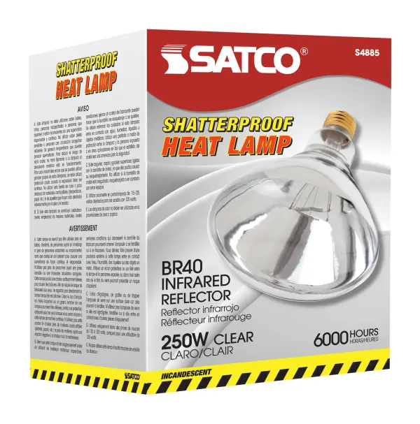 250 Watt R40 Incandescent - Clear Heat - 6000 Average rated hours - Medium base - 120 Volt - Shatter Proof - Image 6