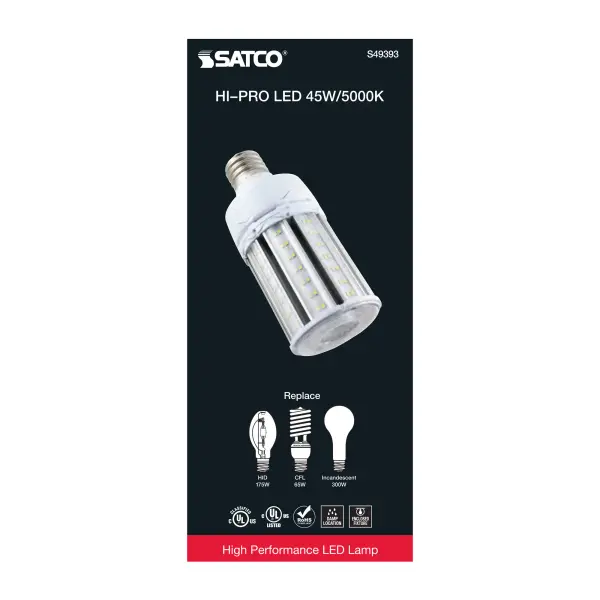 45 Watt LED HID Replacement - 5000K - Extended Mogul base - Type B Ballast Bypass - Economy Hi-Pro - Image 5