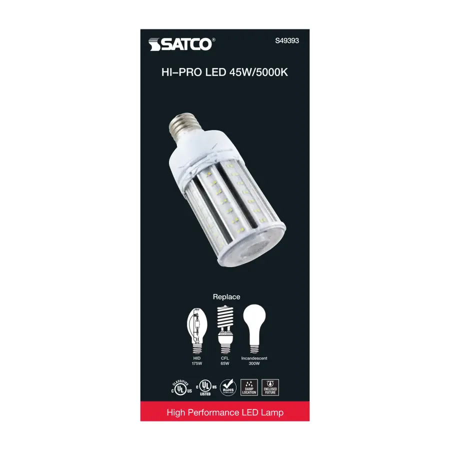 45 Watt LED HID Replacement - 5000K - Extended Mogul base - Type B Ballast Bypass - Economy Hi-Pro - Image 5