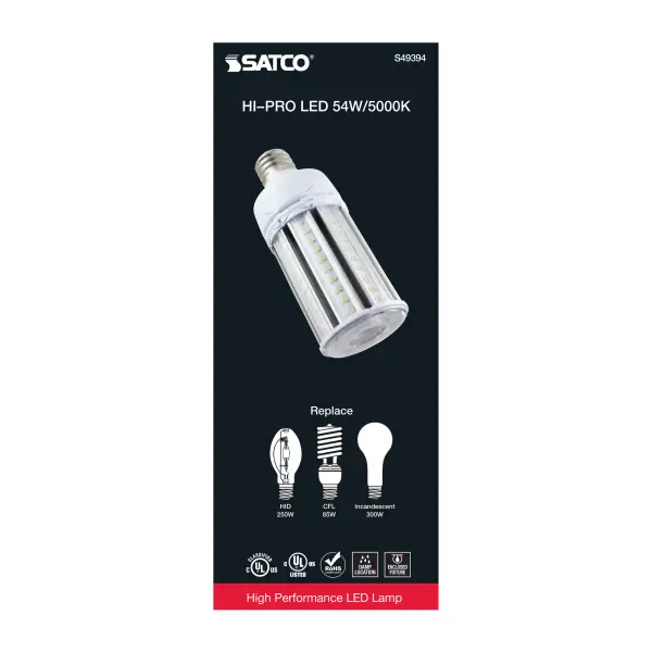 54 Watt LED HID Replacement - 5000K - Extended Mogul base - Type B Ballast Bypass - Economy Hi-Pro - Image 6