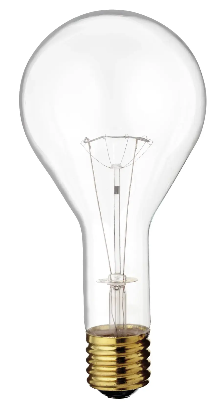 300 Watt PS35 Incandescent - Clear - 2500 Average rated hours - 3600 Lumens - Mogul base - 130 Volt