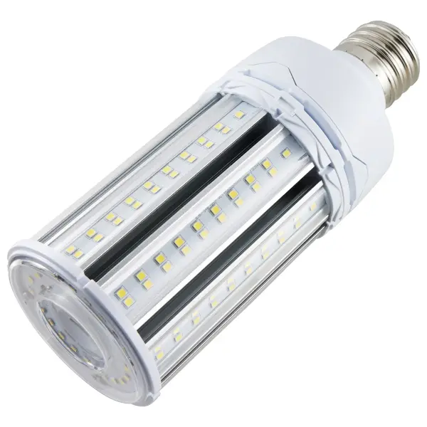 Satco's 54-watt Hi-Pro LED lamp is an energy efficient lighting solution for large scale lighting applications. Perfect for gymnasiums, factory floors, health clubs, and warehouses, this lamp is designed to deliver clean, efficient LED light. This versatile lamp has a corncob shape and delivers 35,000 hours of cool white light. - alternate view
