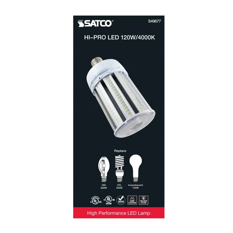 120 Watt LED HID Replacement - 4000K - Extended Mogul base - Type B Ballast Bypass - Economy Hi-Pro - Image 6