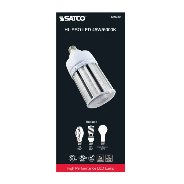 45 Watt LED HID Replacement - 80 CRI - 5000K - Type B - Ballast Bypass - Medium base - Economy Hi-Pro - Image 6