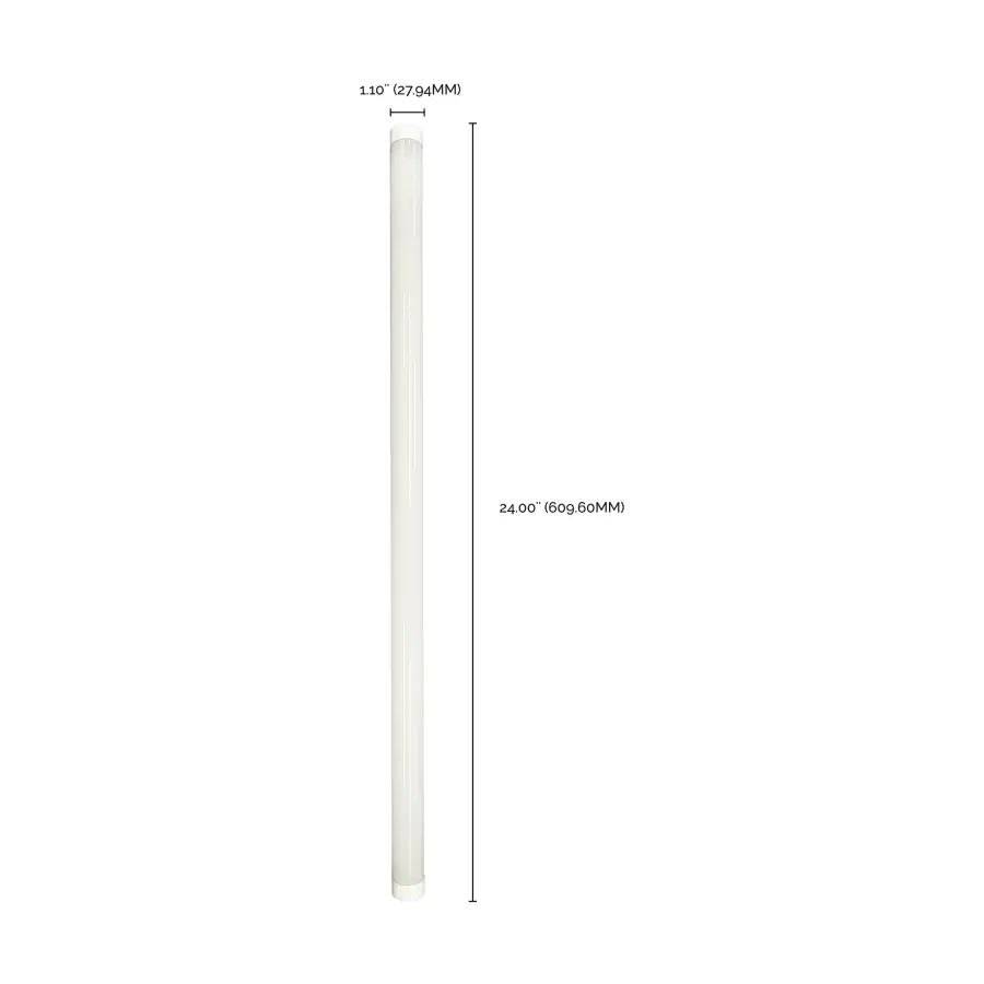 8 Watt - 2 Foot LED T8 - Medium Bi Pin base - 3000K - 50000 Average rated hours - 1250 Lumens - Type A - Ballast dependent - Image 3